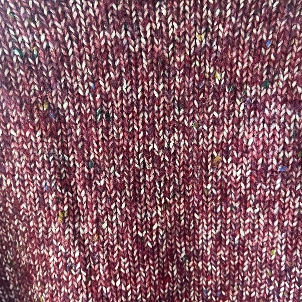 Rebecca Taylor Burgundy Cable Knit Lace Up Sweater Wool Blend Women’s Medium - Picture 6 of 6